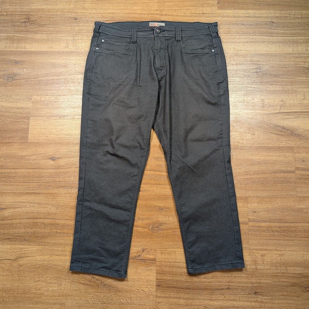 5.11 Tactical Defender-Flex Jeans Mens 38x32(28) Black Slim Denim Pants Work